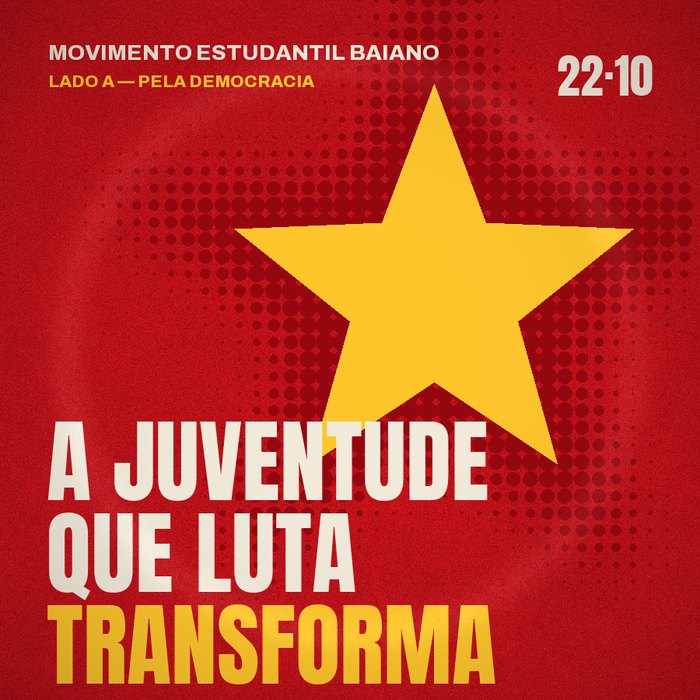 Capa do disco: A juventude que luta transforma